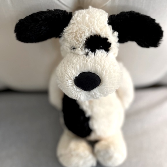 Jellycat Bashful Medium Black and Cream Puppy Dog Plushy Toy - Picture 6 of 6